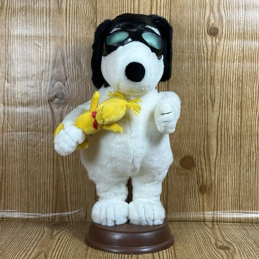 Snoopy Red Baron & Woodstock 1993 Santa’s Best Holiday Animation Christmas Decor